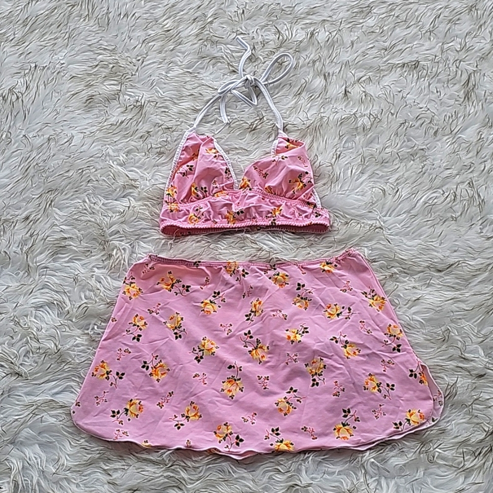Roma flowered skirt set